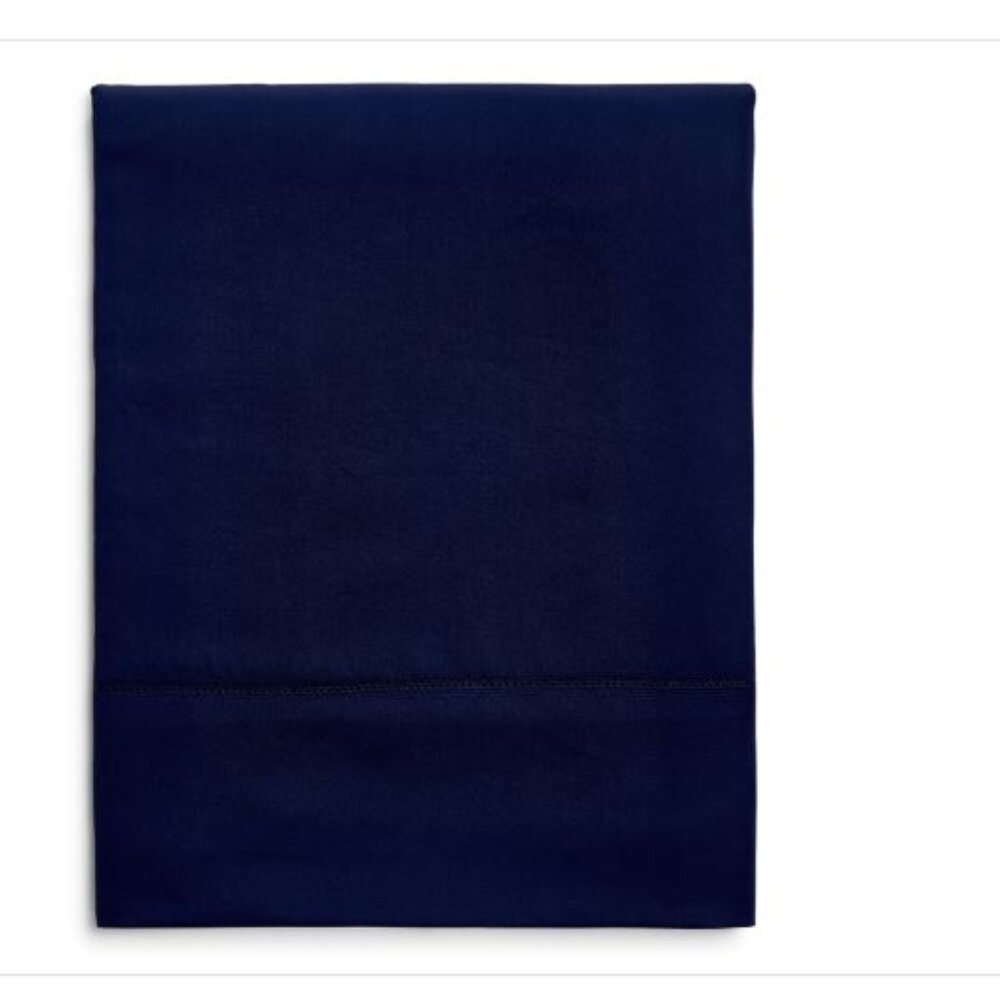 Hotel Collection 680 Thread Count 100% Supima Cotton Flat Sheet, Queen,  Navy